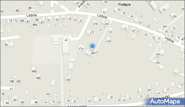 Jaworzno, Leśna, 45b, mapa Jaworzno