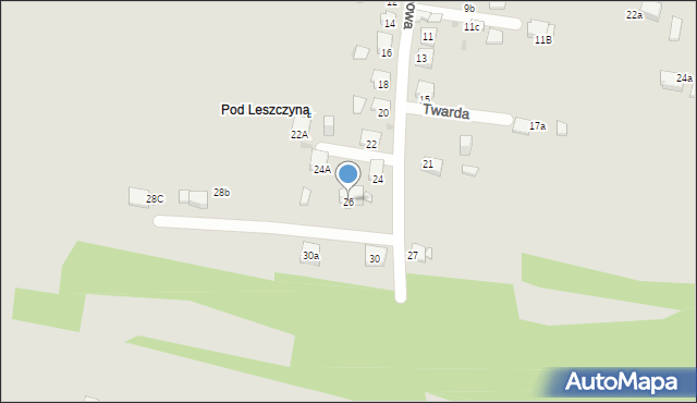 Jaworzno, Leszczynowa, 26, mapa Jaworzno