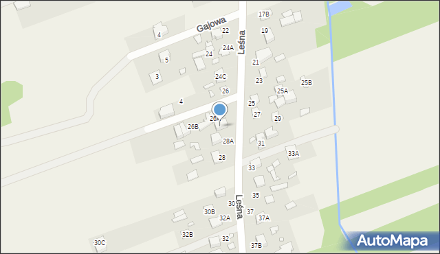 Jazgarzew, Leśna, 28C, mapa Jazgarzew