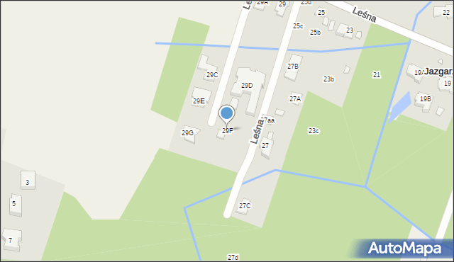 Jazgarzewszczyzna, Leśna, 29F, mapa Jazgarzewszczyzna