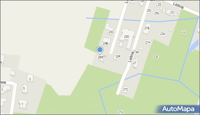 Jazgarzewszczyzna, Leśna, 29G, mapa Jazgarzewszczyzna