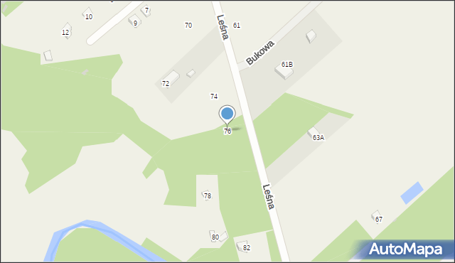 Joachimów-Mogiły, Leśna, 76, mapa Joachimów-Mogiły