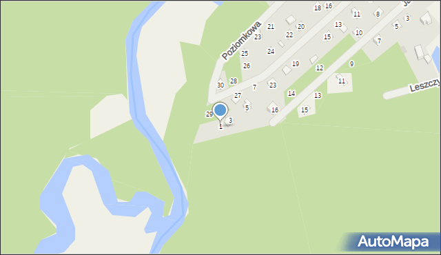 Joachimów-Mogiły, Leszczynowa, 1, mapa Joachimów-Mogiły