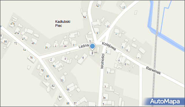 Kadłub, Leśna, 8, mapa Kadłub