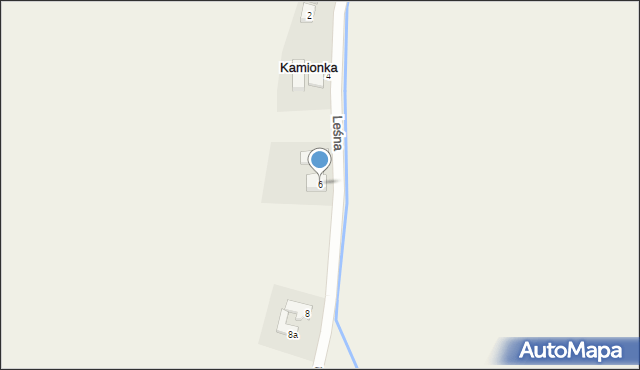 Kamionka, Leśna, 6, mapa Kamionka