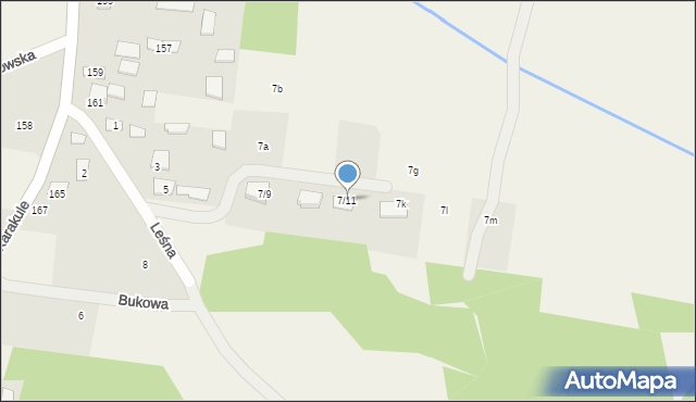 Karakule, Leśna, 7/11, mapa Karakule