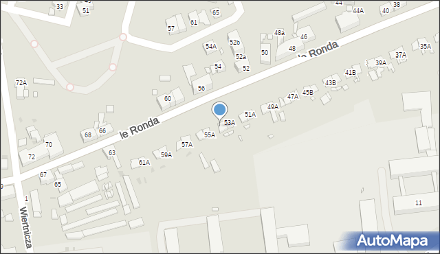 Katowice, le Ronda Henryka, gen., 53B, mapa Katowic
