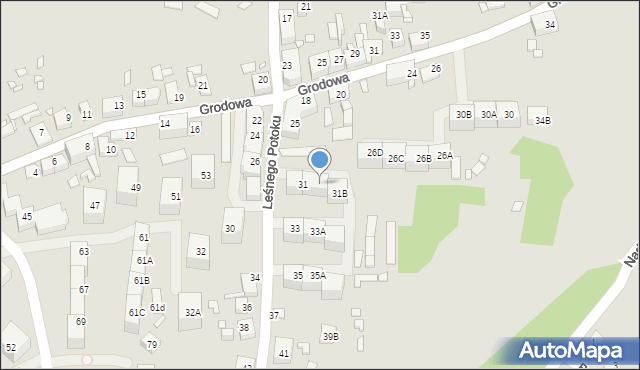 Katowice, Leśnego Potoku, 31A, mapa Katowic