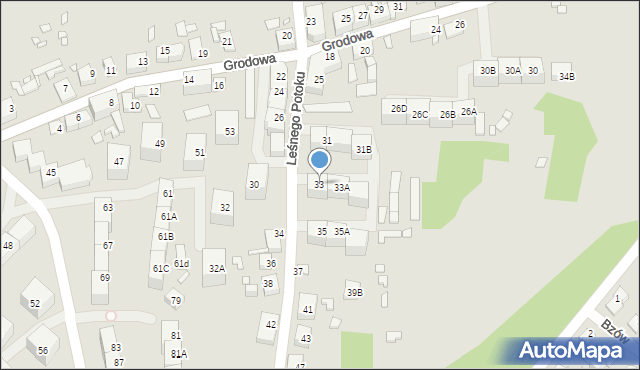 Katowice, Leśnego Potoku, 33, mapa Katowic