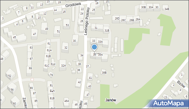 Katowice, Leśnego Potoku, 35, mapa Katowic