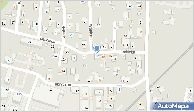 Katowice, Lechicka, 12, mapa Katowic