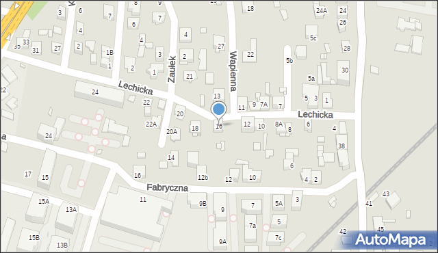 Katowice, Lechicka, 16, mapa Katowic