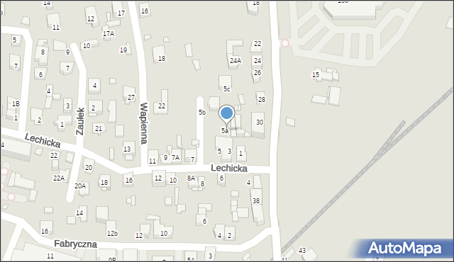 Katowice, Lechicka, 5a, mapa Katowic