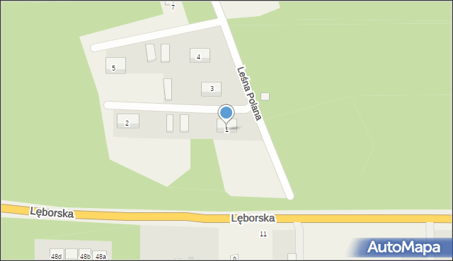 Kębłowo, Leśna Polana, 1, mapa Kębłowo