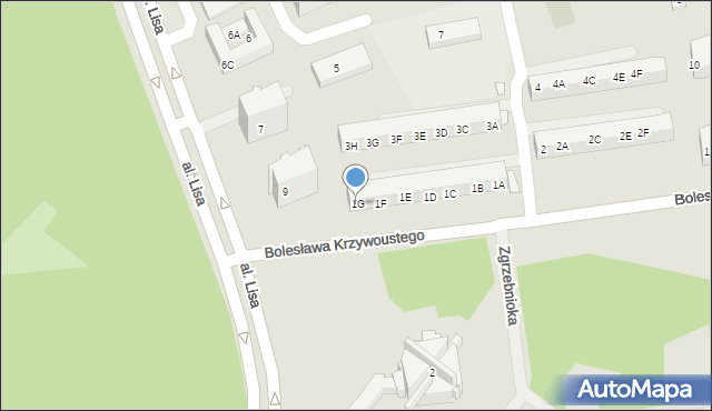 Kędzierzyn-Koźle, Leszka Białego, 1G, mapa Kędzierzyna-Koźle