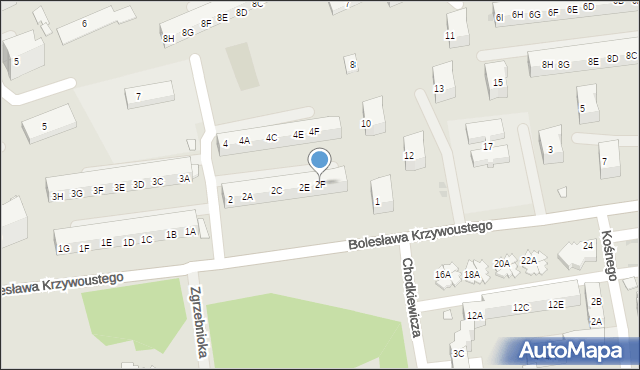 Kędzierzyn-Koźle, Leszka Białego, 2F, mapa Kędzierzyna-Koźle