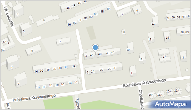 Kędzierzyn-Koźle, Leszka Białego, 4B, mapa Kędzierzyna-Koźle