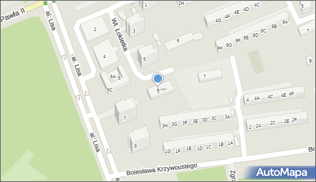 Kędzierzyn-Koźle, Leszka Białego, 5, mapa Kędzierzyna-Koźle