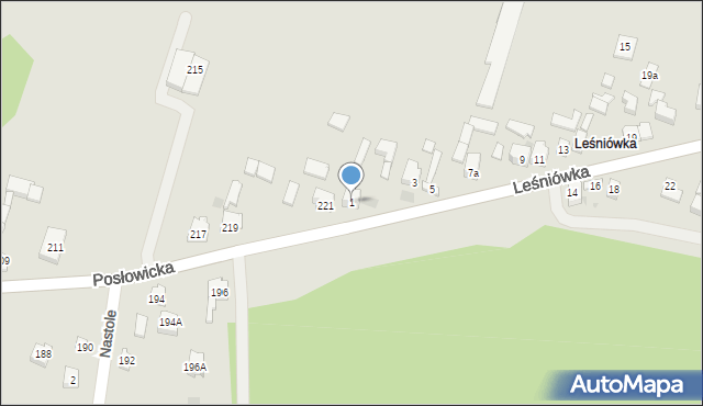 Kielce, Leśniówka, 1, mapa Kielc