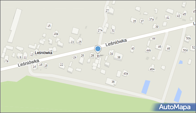 Kielce, Leśniówka, 30, mapa Kielc