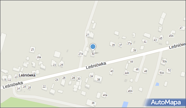 Kielce, Leśniówka, 31, mapa Kielc