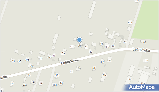 Kielce, Leśniówka, 49, mapa Kielc