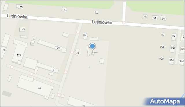 Kielce, Leśniówka, 78, mapa Kielc