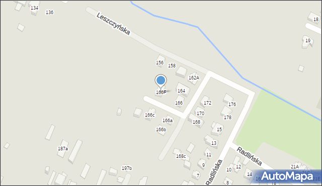 Kielce, Leszczyńska, 166F, mapa Kielc