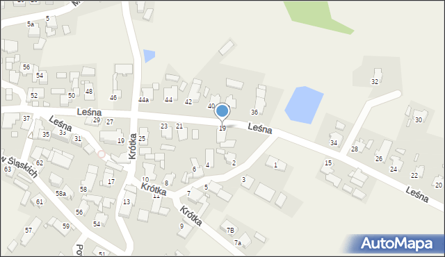 Kielcza, Leśna, 19, mapa Kielcza