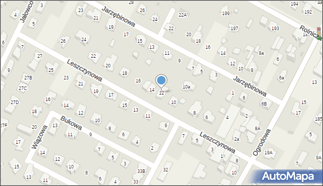 Kiełpin, Leszczynowa, 12, mapa Kiełpin