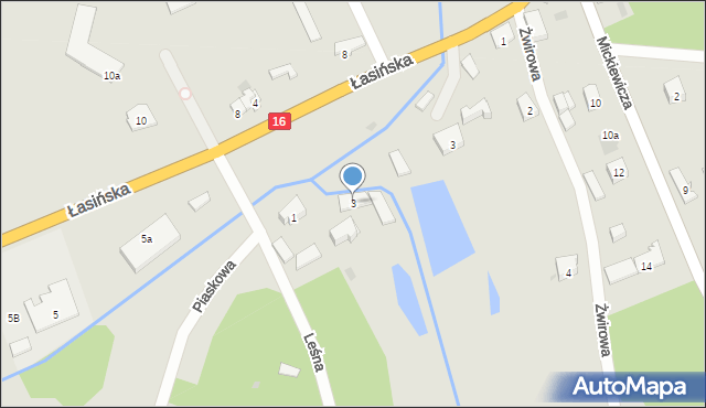 Kisielice, Leśna, 3, mapa Kisielice