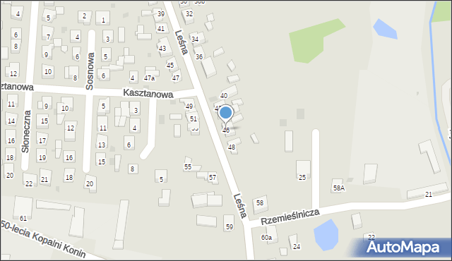 Kleczew, Leśna, 46, mapa Kleczew