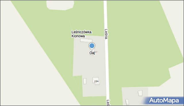 Klonowa, Leśna, 18, mapa Klonowa