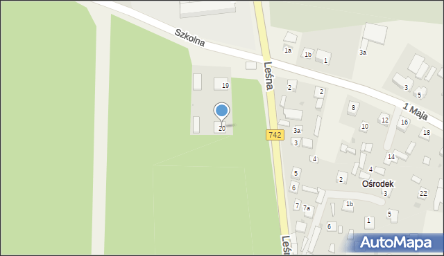 Kluczewsko, Leśna, 20, mapa Kluczewsko