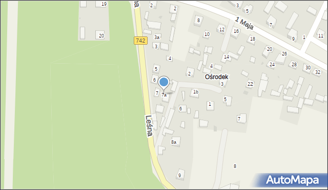 Kluczewsko, Leśna, 7a, mapa Kluczewsko