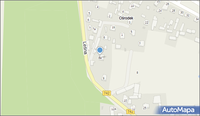 Kluczewsko, Leśna, 8a, mapa Kluczewsko