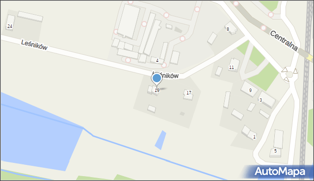 Kobiór, Leśników, 19, mapa Kobiór