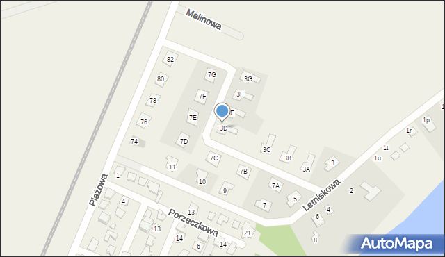 Kobylec, Letniskowa, 3D, mapa Kobylec