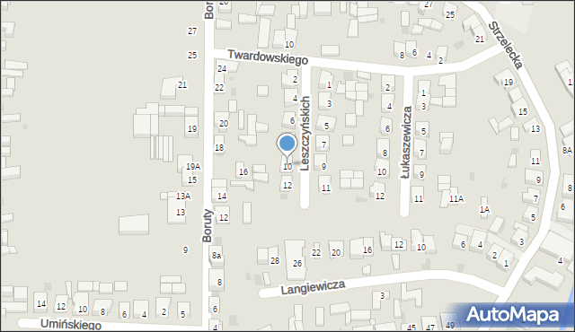 Kobylin, Leszczyńskich, 10, mapa Kobylin