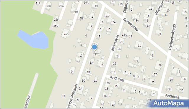 Kobyłka, Legionów Polskich, 1A, mapa Kobyłka