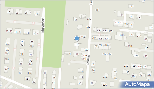 Kobyłka, Leszka, 11C, mapa Kobyłka