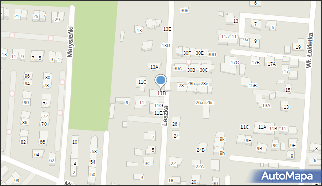 Kobyłka, Leszka, 11D, mapa Kobyłka