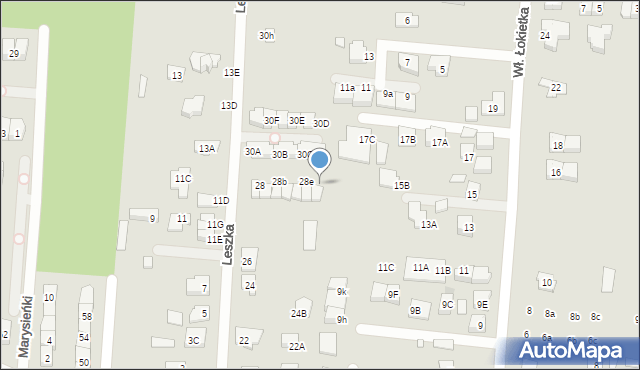 Kobyłka, Leszka, 28f, mapa Kobyłka