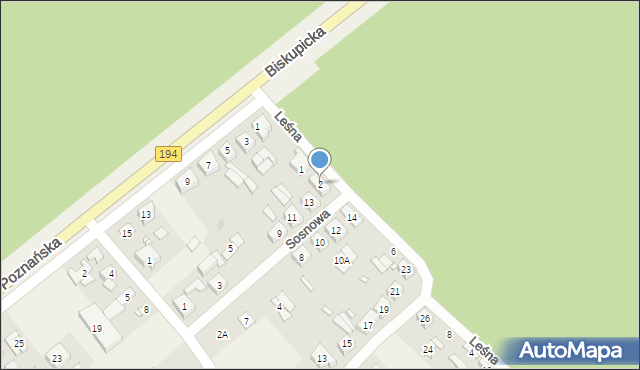 Kobylnica, Leśna, 2, mapa Kobylnica