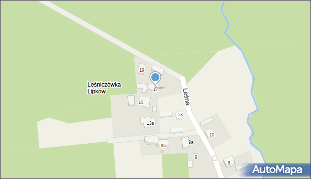 Koczargi Stare, Leśna, 17, mapa Koczargi Stare