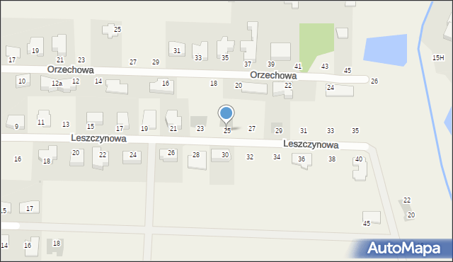Koczargi Stare, Leszczynowa, 25, mapa Koczargi Stare