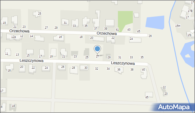 Koczargi Stare, Leszczynowa, 27, mapa Koczargi Stare
