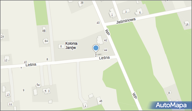 Kolonia Janów, Leśna, 2, mapa Kolonia Janów