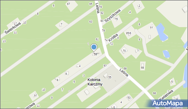 Kolonia Karczmy, Leśna, 59, mapa Kolonia Karczmy