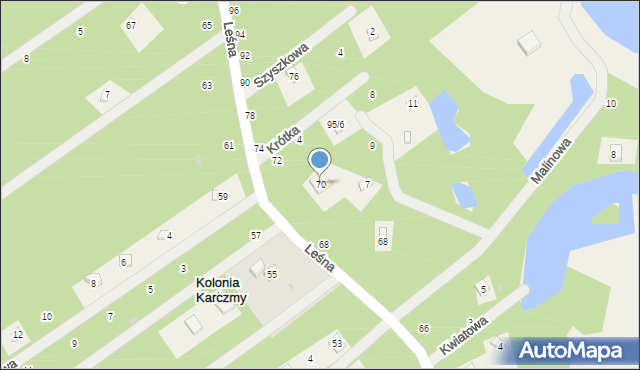 Kolonia Karczmy, Leśna, 70, mapa Kolonia Karczmy